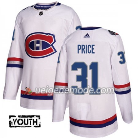 Kinder Eishockey Montreal Canadiens Trikot Carey Price 31 Adidas 2017-2018 White 2017 100 Classic Authentic